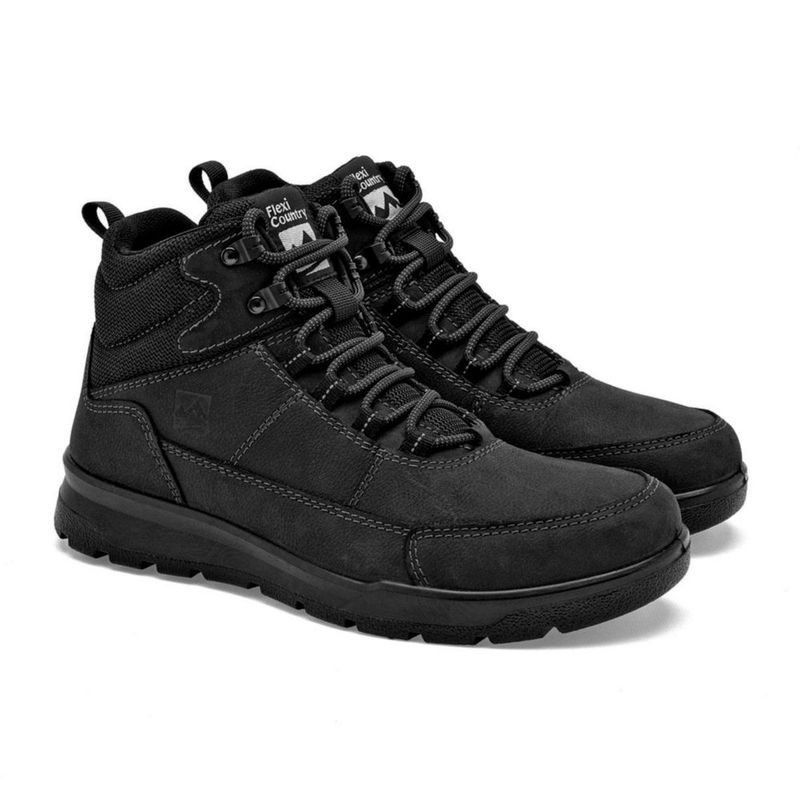BOTA Y BOTIN CASUAL FLEXI 414915 NEGRO Piel