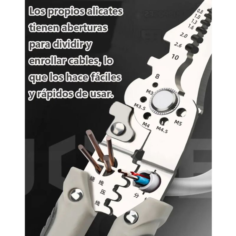 Pinzas Pelacables Multifuncionales gris