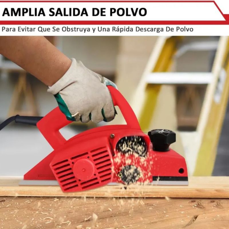 Cepilladora Eléctrica Cepillo Para Madera 20000rpm Rojo
