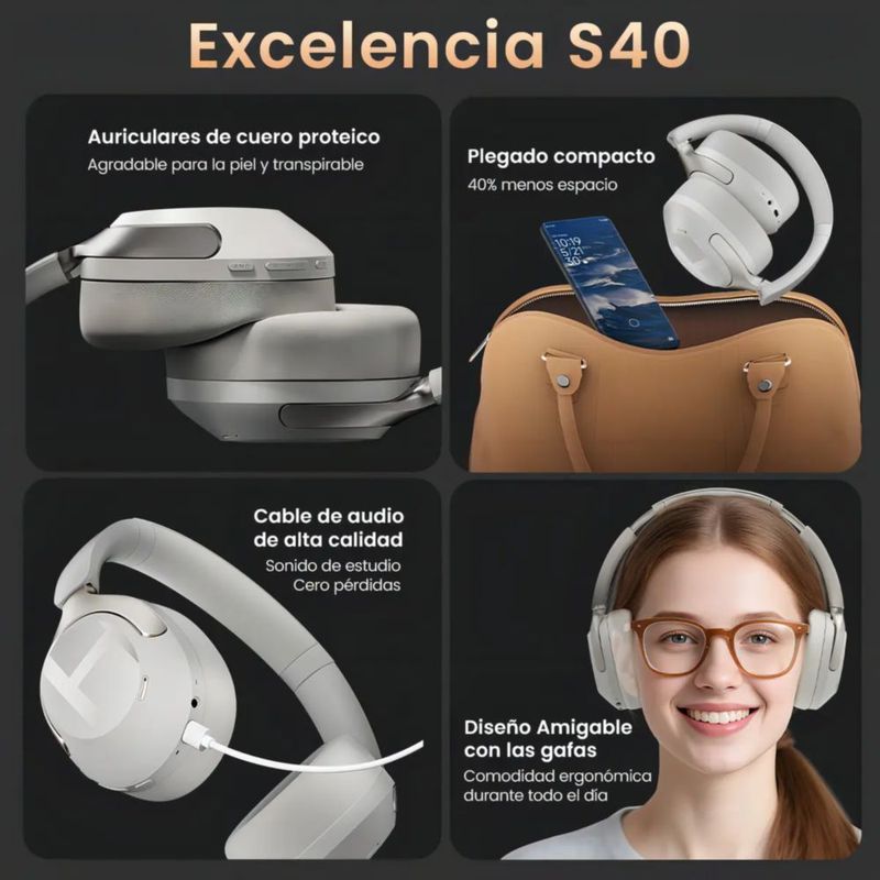 Audífonos Inalámbricos Gamer Diadema Con Cable, Blanco