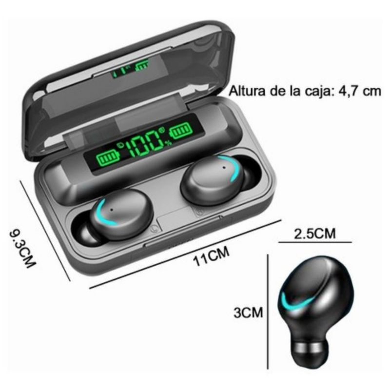 Auriculares Bluetooth In-Ear F9-5 Negro Inalámbricos