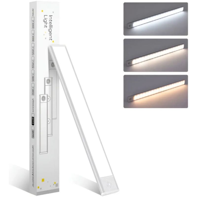 Lámparas Recargables Pared Con Sensor Movimiento 80led 40cm blanco