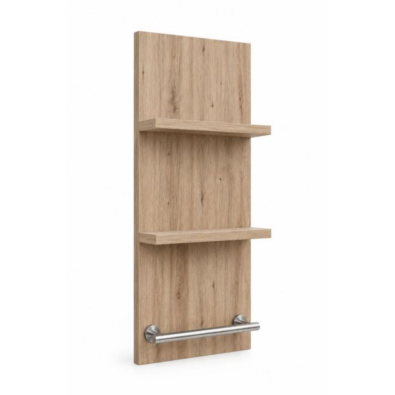 Perchero Estante Organizador De Pared Cocina Barra Moderno Roble