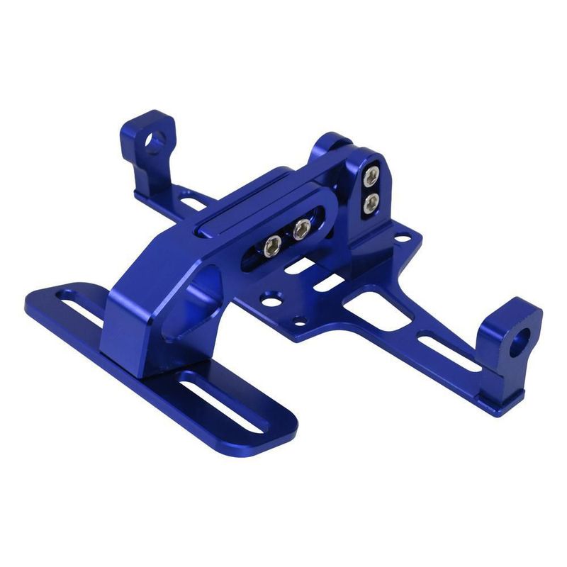 Porta placa aluminio cnc articulado azul