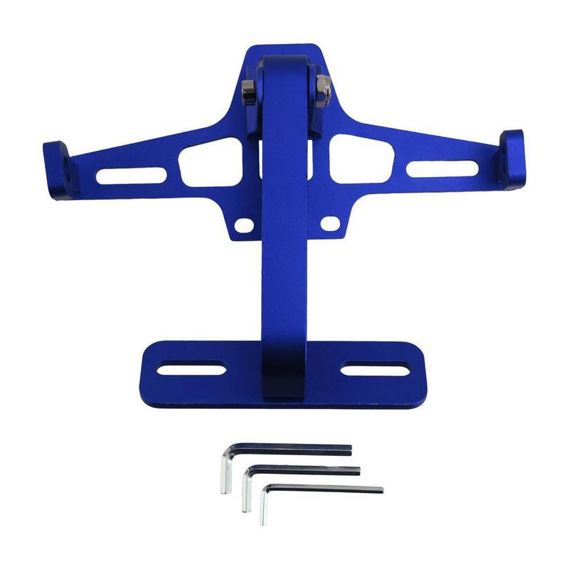 Porta placa aluminio azul