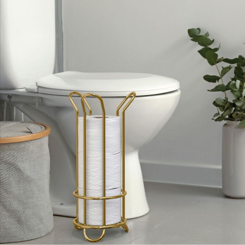 Soporte de Papel Higiénico Brookstone Dorado Autoportante