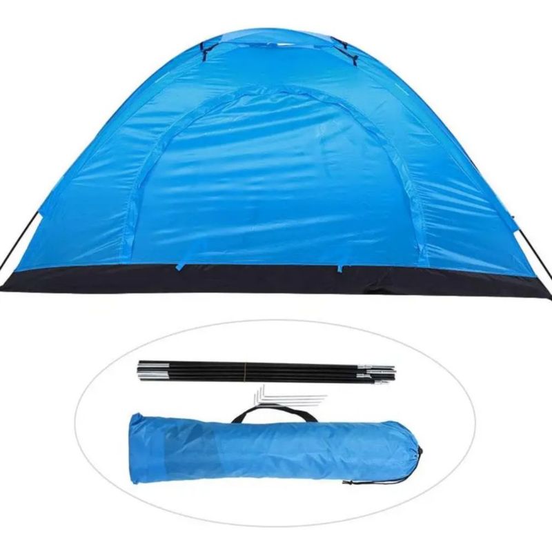 Tienda Casa Campaña Para 3 Personas azul