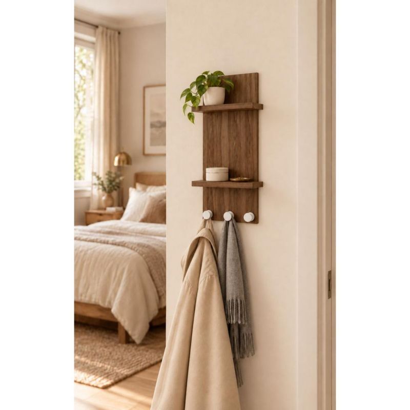Perchero Organizador De Pared Durango Para Recibidor O Cocina