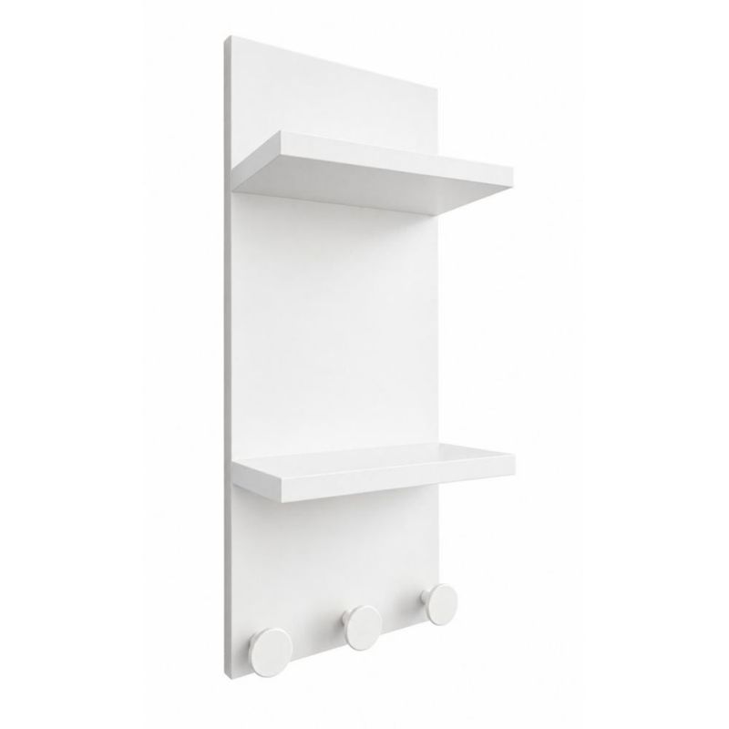 Perchero Organizador De Pared Blanco Para Recibidor O Cocina