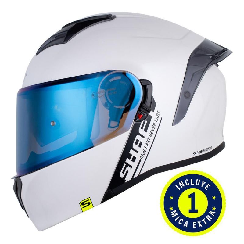 Casco shaft sh3820 sp blanco mica transp XL Blanco
