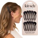 Peine para cabello Kitsch estilo francés lateral - paquete de 2