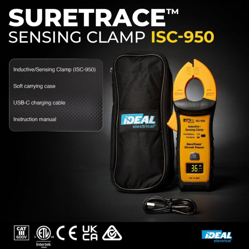 Pinza amperimétrica Ideal Industries ISC-950 600A CA