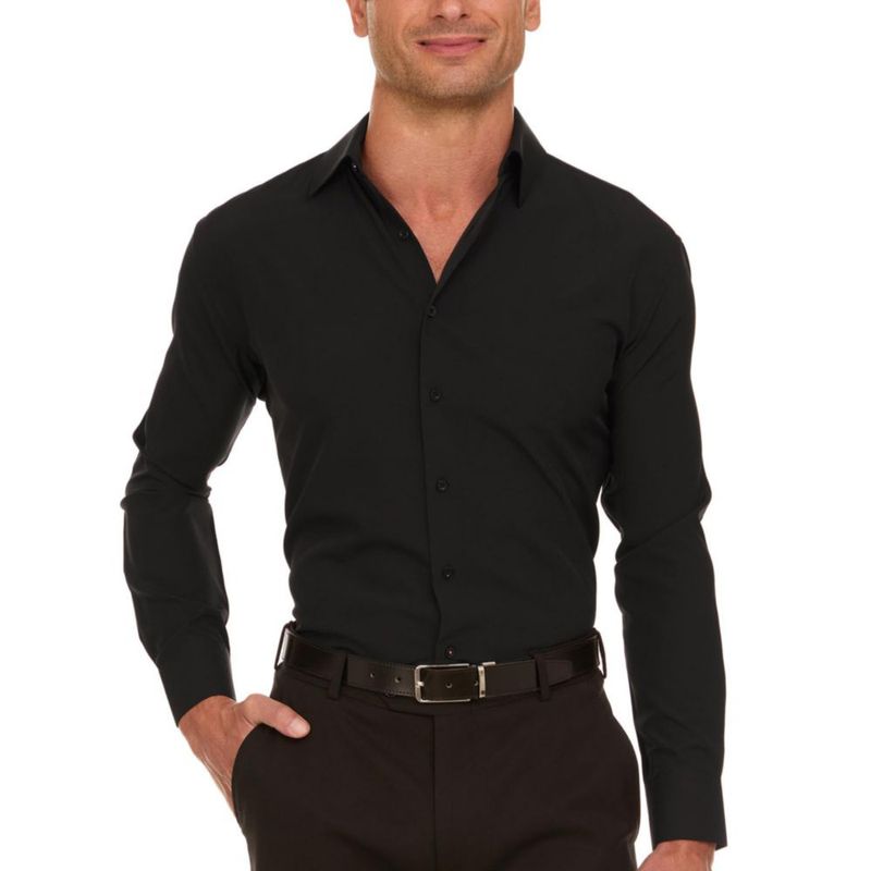 Camisa Nautica Slim Fit de Manga Larga y Stretch