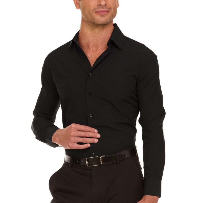 Camisa Nautica Slim Fit de Manga Larga y Stretch