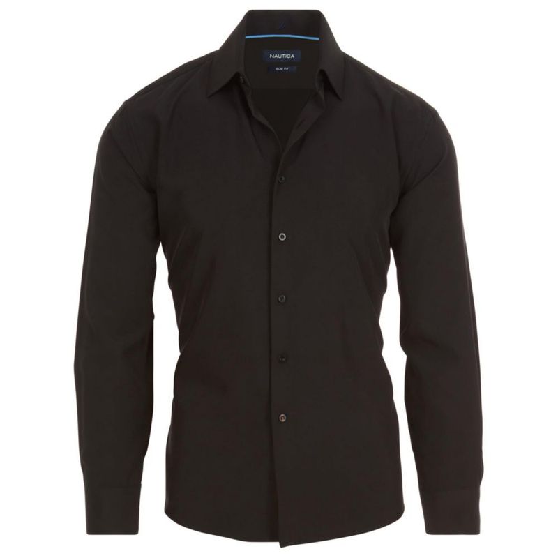 Camisa Nautica Slim Fit de Manga Larga y Stretch