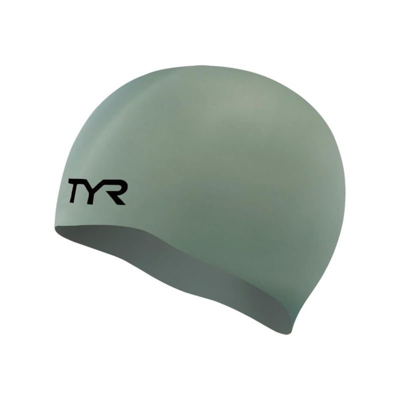 Gorro de Natación TYR de Silicona Gris Sin Arrugas y Duradero