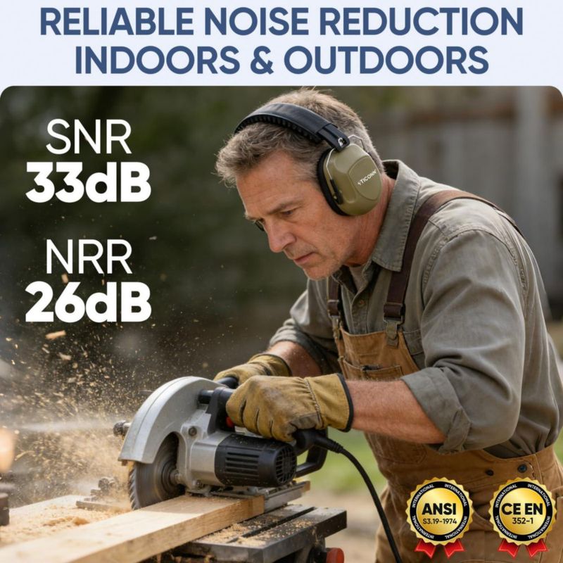 Orejeras TICONN SNR 33dB Cancelación de Ruido FDE