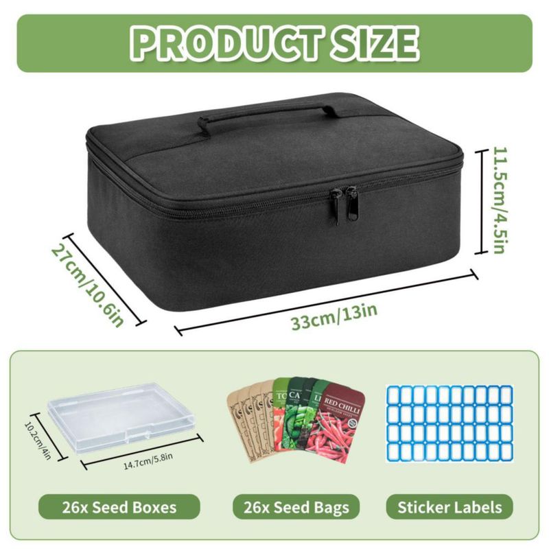Organizador de semillas Boczif de 26 compartimentos para 80‑100 paquetes