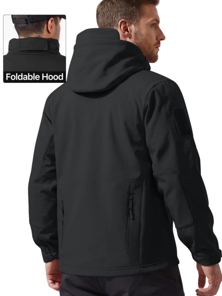 Chaqueta FREE SOLDIER impermeable con forro polar negra talla S