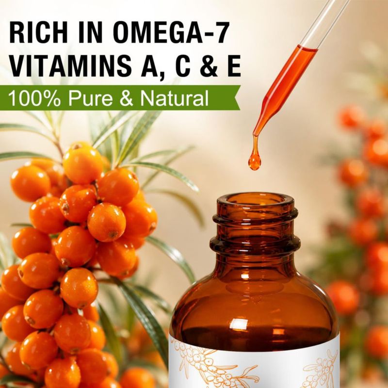 Aceite de Espino Amarillo DLOMFVFQ 60 ml Pack de 2 Orgánico
