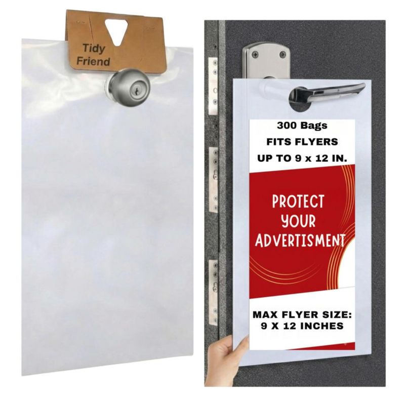 Bolsas colgantes para puertas Skywin 24 × 38 cm paquete de 300 transparentes