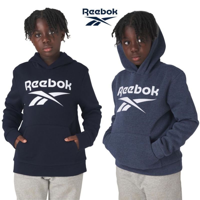 Sudadera Reebok para Niños Pack de 2 con Capucha de Polar Gris/Negro