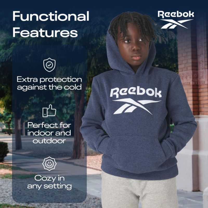 Sudadera Reebok para Niños Pack de 2 con Capucha de Polar Gris/Negro