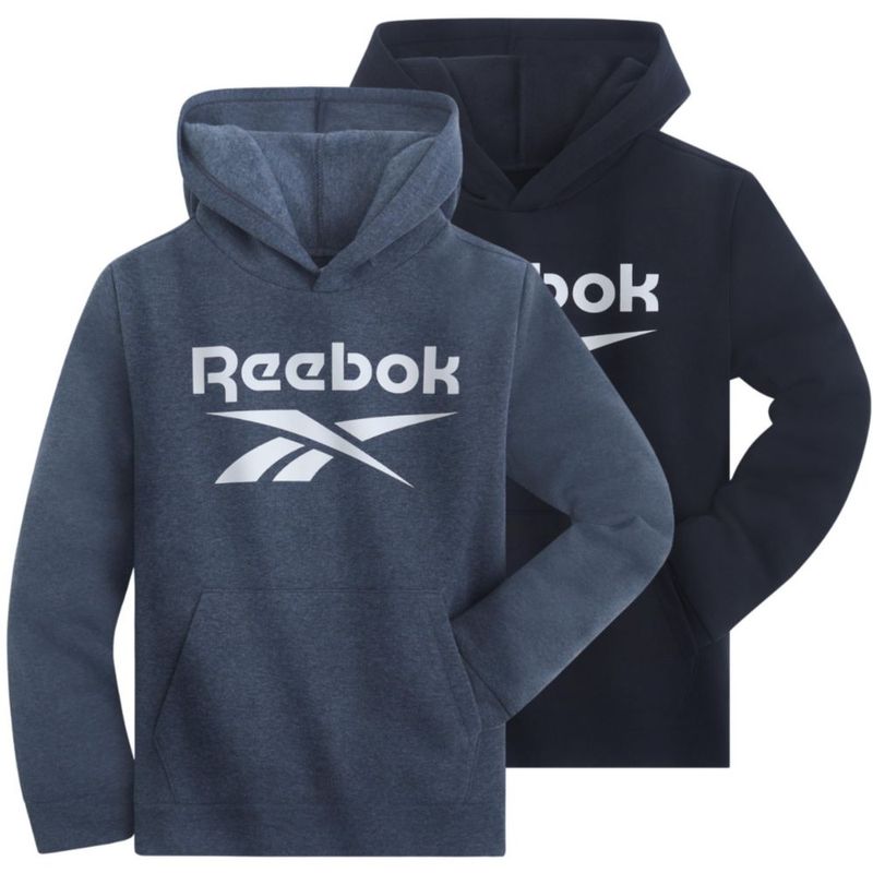 Sudadera Reebok para Niños Pack de 2 con Capucha de Polar Gris/Negro