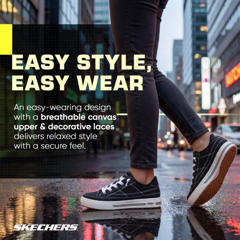 Zapatos Skechers Street Arcata Negro Talla 7 W EE. UU.