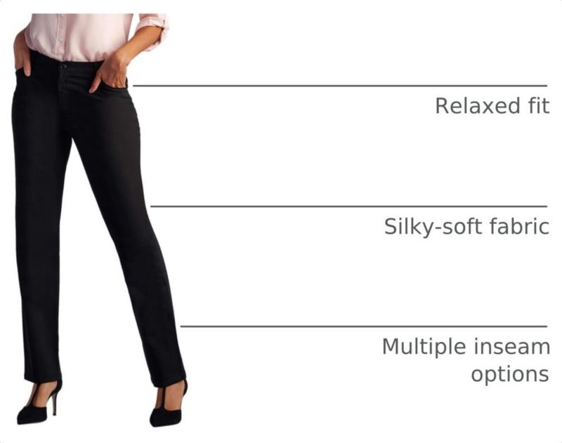 PANTALONES Lee Corte Holgado Pierna Recta Negro 74 cm