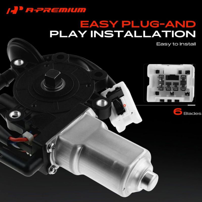 Motor de ventana eléctrica A-Premium de 6 pines con función anti‑clip