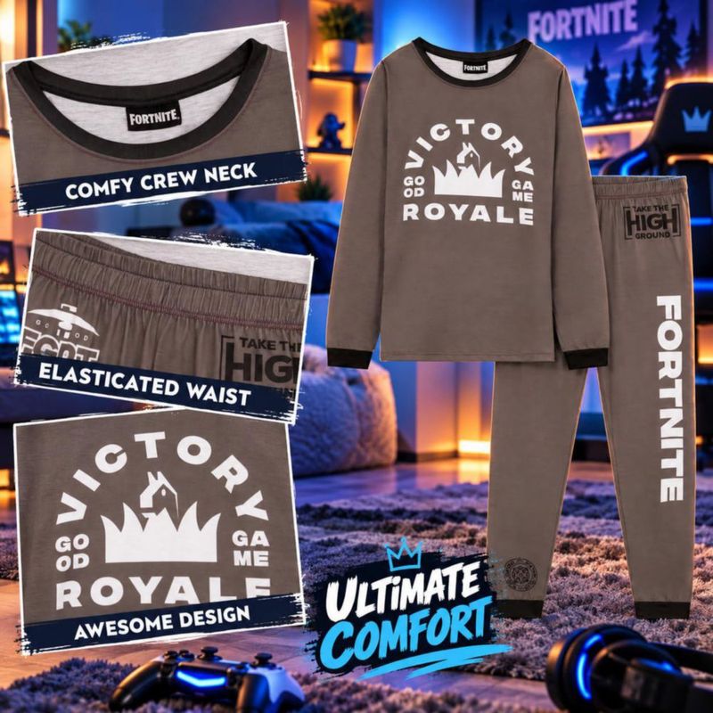 Pijama Get Trend Fortnite 11-12 años Marrón