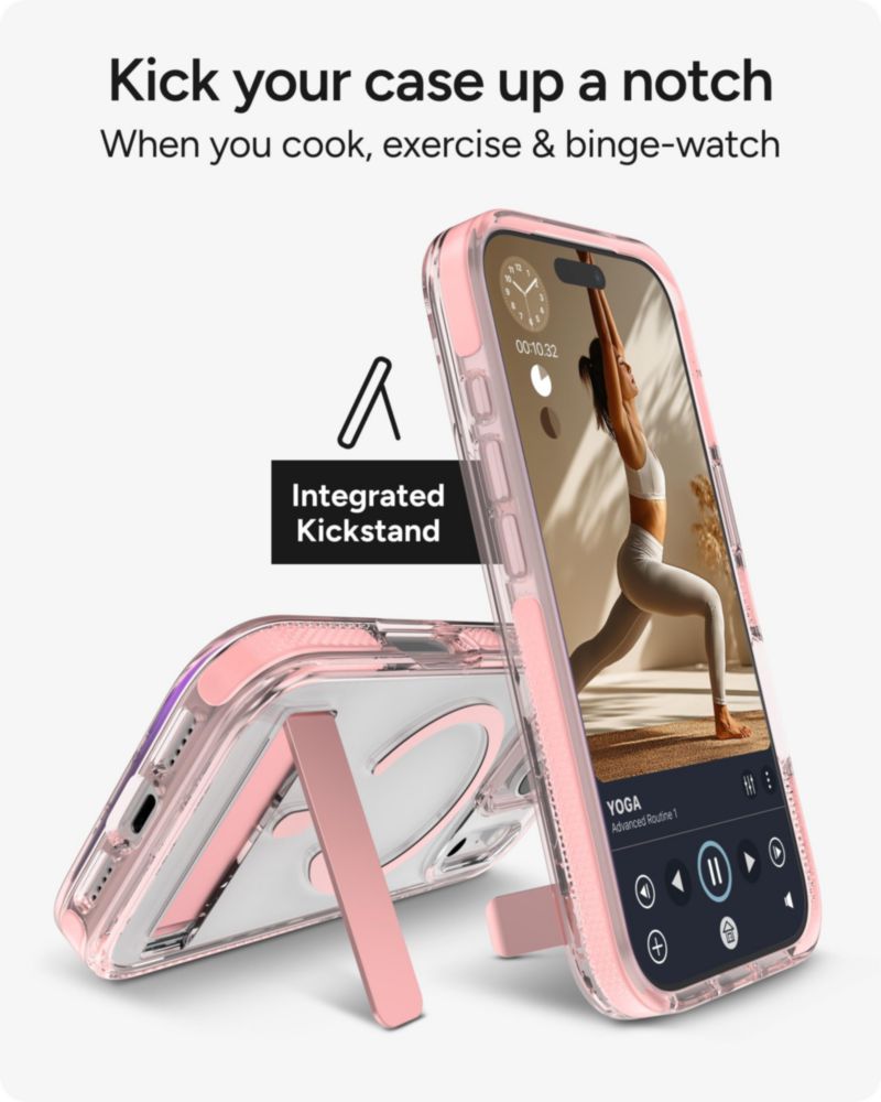Funda ZAGG para iPhone 17 Pro Pink Sorbet con soporte