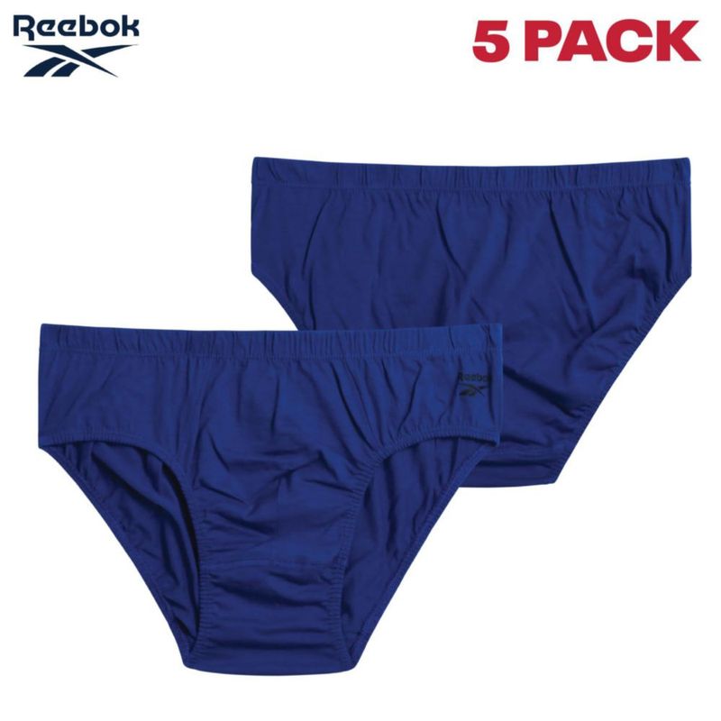 Calzoncillos Reebok para Hombre – Pack de 5 Corte Bajo Talla Grande Negro/Gris