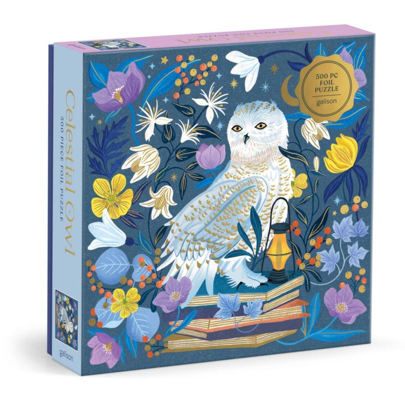 Rompecabezas Galison Celestial Owl de 500 piezas con foil
