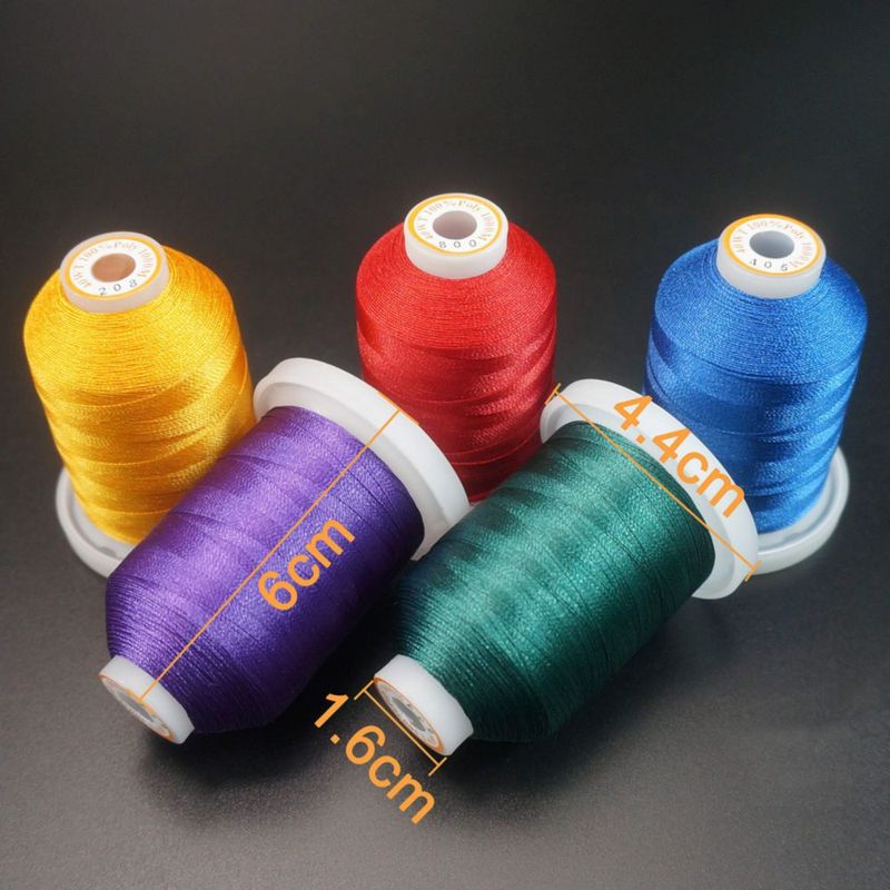 YARN Nuevo Brothread Kit de 64 Bobinas de 1000 m de Hilo de Poliéster para Bordado