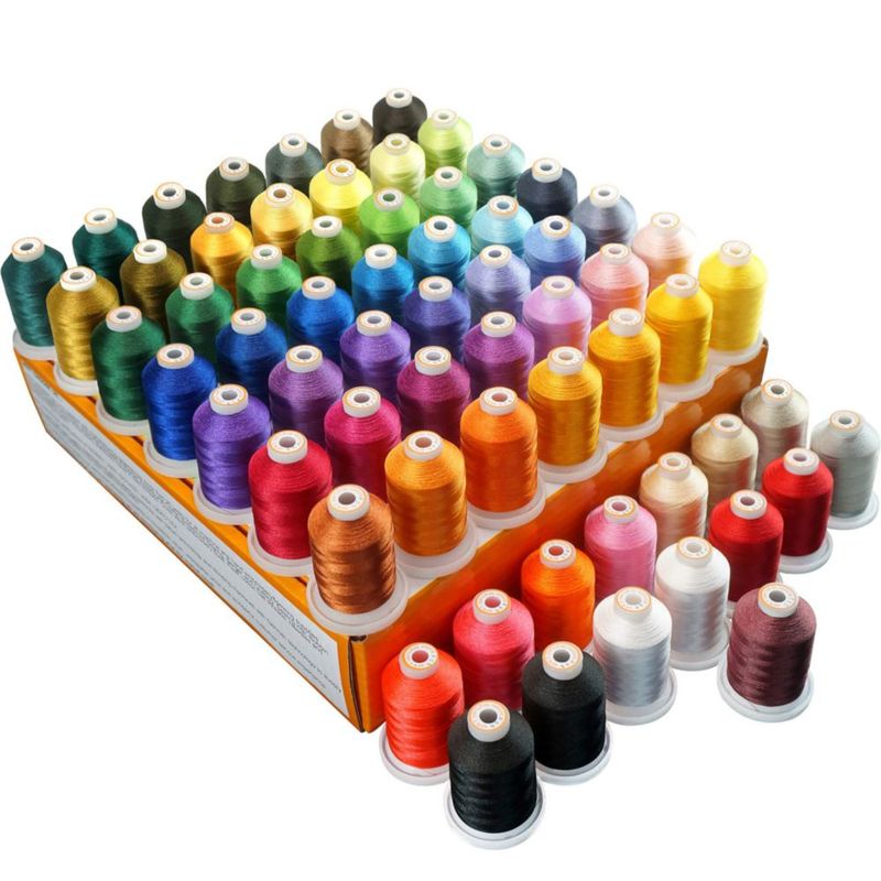 YARN Nuevo Brothread Kit de 64 Bobinas de 1000 m de Hilo de Poliéster para Bordado