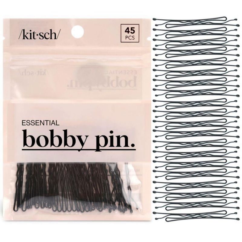 Pasadores Kitsch negros 45 uds para todo tipo de cabello