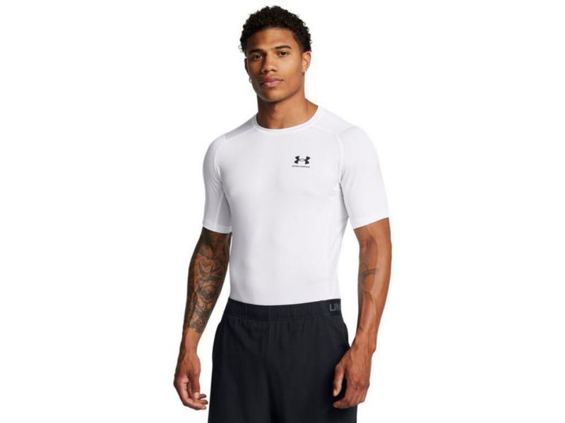Camiseta Under Armour HeatGear Armour Compresión para Hombre - Blanco - Mediana