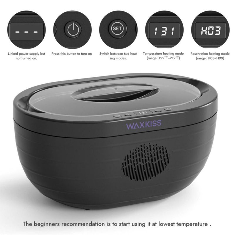 Máquina de cera de parafina Waxkiss 3 L para manos y pies kit de baño