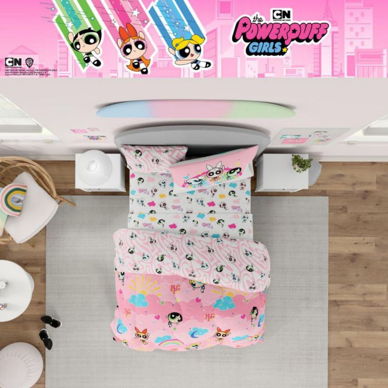 Juego de ropa de cama Franco Full de 7 piezas Powerpuff Girls