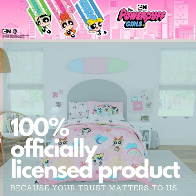 Juego de ropa de cama Franco Full de 7 piezas Powerpuff Girls