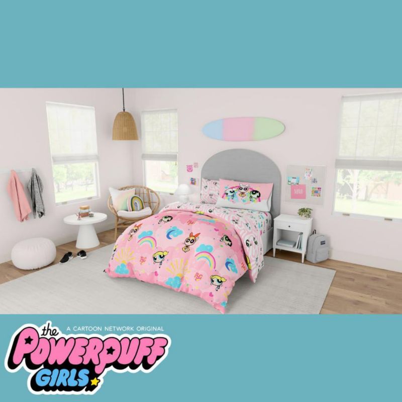Juego de ropa de cama Franco Full de 7 piezas Powerpuff Girls