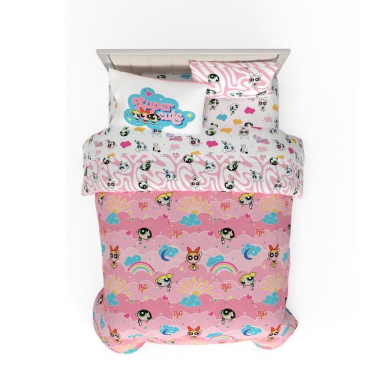 Juego de ropa de cama Franco Full de 7 piezas Powerpuff Girls