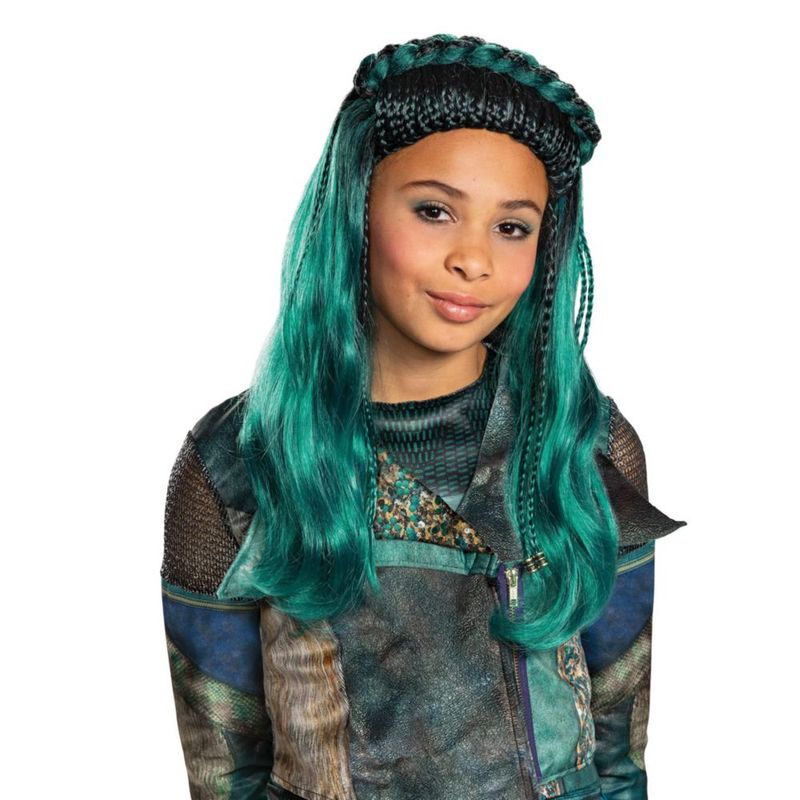 Peluca Disguise Descendants 3 Uma en verde azulado y negro
