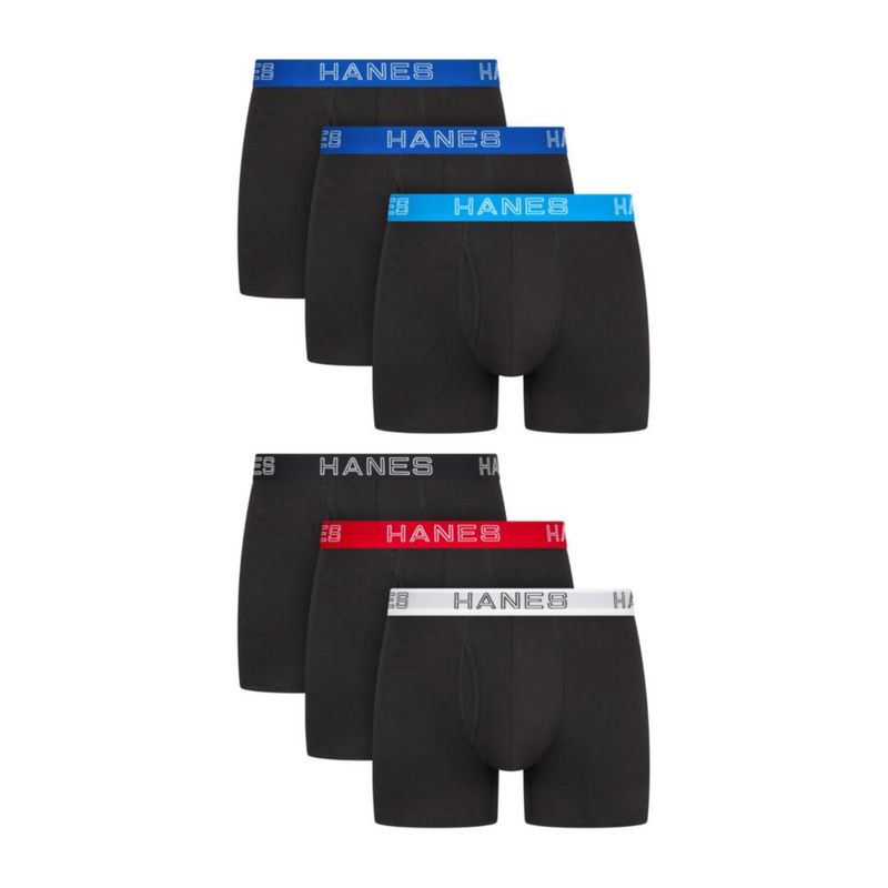 Calzoncillos Hanes Pack 6 Algodón-Elástico con Absorción de Humedad
