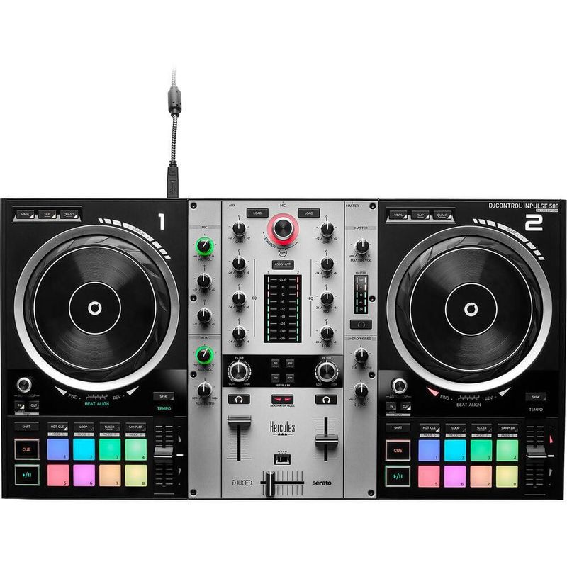 Controlador DJ Fender Inpulse 500 Edición Limitada Plateada + Auriculares HDP DJ45