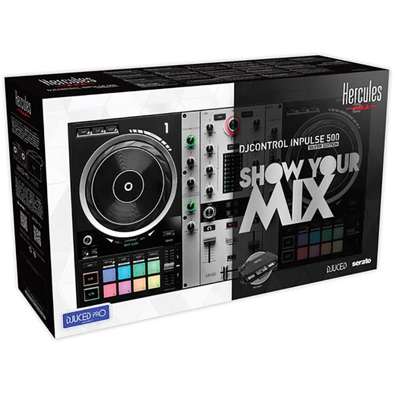 Controlador DJ Fender Inpulse 500 Edición Limitada Plateada + Auriculares HDP DJ45
