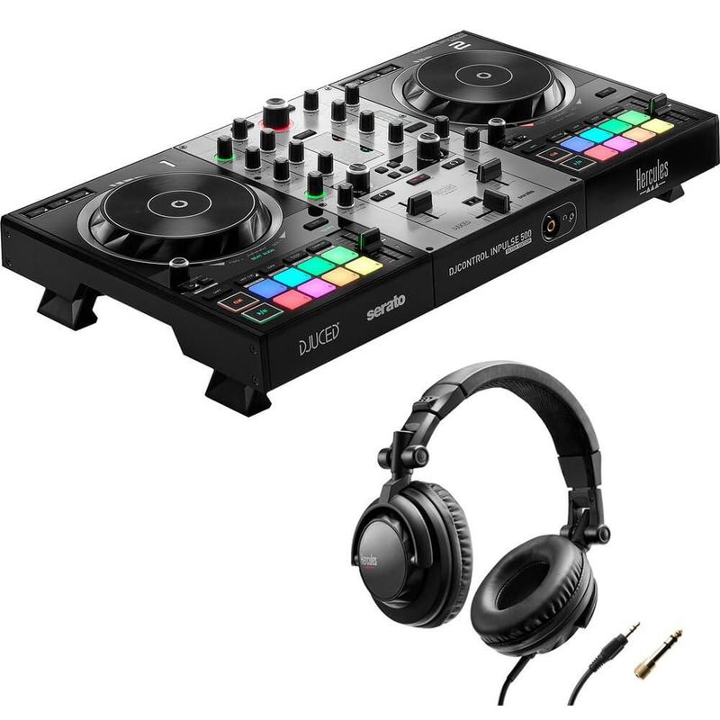 Controlador DJ Fender Inpulse 500 Edición Limitada Plateada + Auriculares HDP DJ45