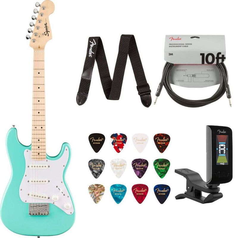 Guitarra Fender Squier Mini Stratocaster Verde – Paquete